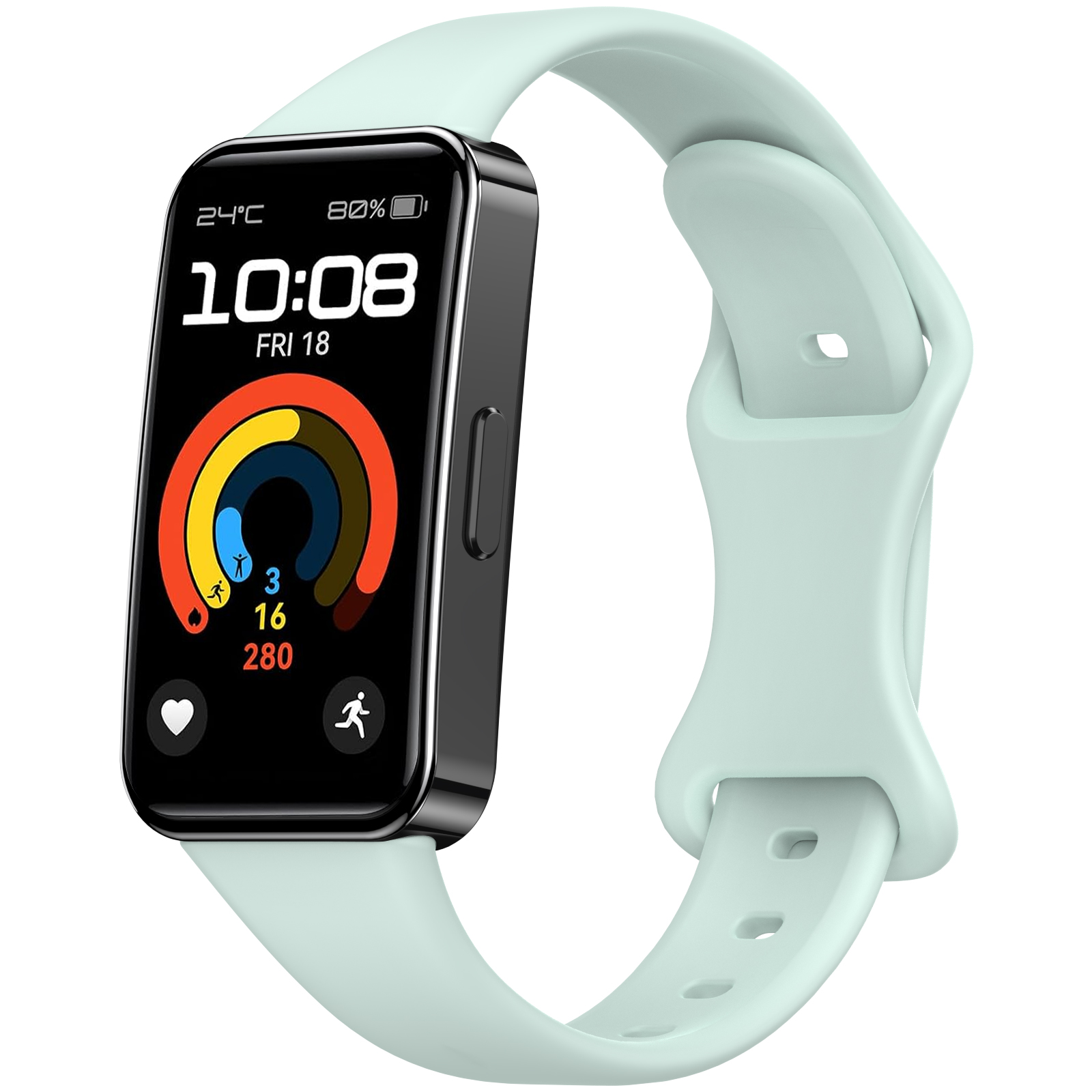 Blød Silikone Rem til Huawei Band 9 8 - Sport Åndbar Urrem Udskiftning Armbånd