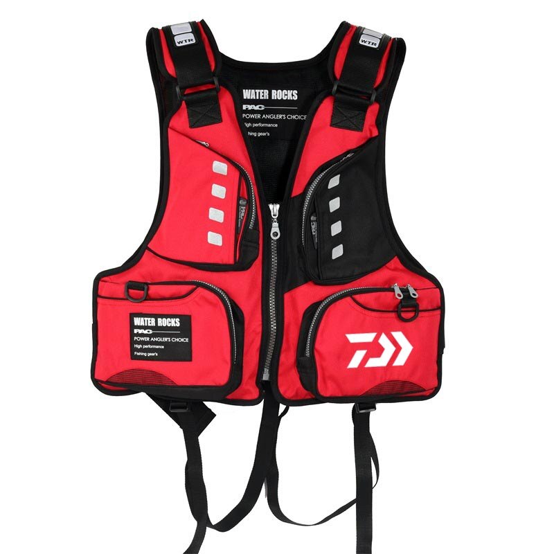 Chaleco de flotabilidad para adulto, traje de pesca portátil, chaleco salvavidas transpirable, impermeable, para viaje en mar, con múltiples bolsillos: 11