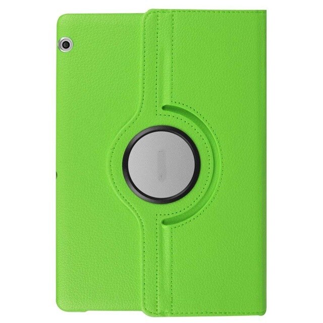 360 Rotation Case For Huawei MediaPad T3 10 AGS-W09 L09 L03 PU Leather Cover For Honor Play Pad 2 9.6 inch Protective Shell: Green