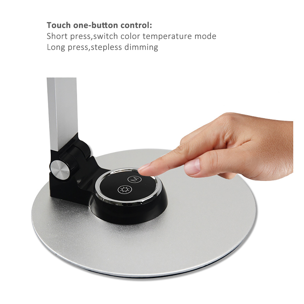 Smart Touch Sensor Bureaulamp Derde Versnelling Kleur Traploos Dimmen Lamp Vouwen Led Leeslamp Usb Voeding Boek Licht Voor kantoor