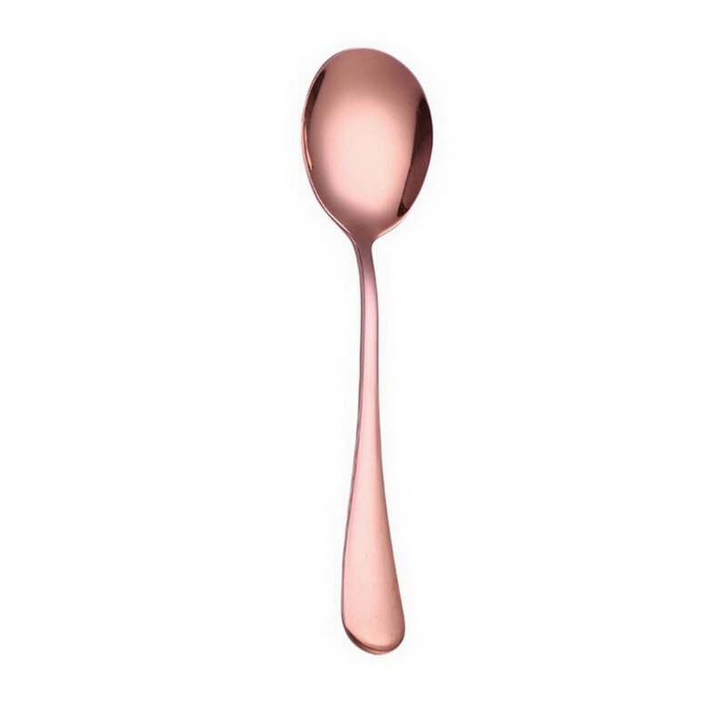 Tablewellware Gold Spoon Set steel cutlery Salad Fork Salad Spoon Stainless Steel Serving Spoon Set Unique Spoons: rose gold spoon