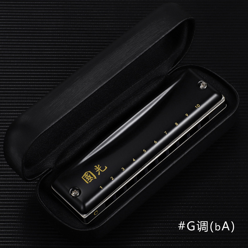 Armonica blues a 10 fori, strumenti musicali per organi armonica professionali, erpi, chiave professionale di C per Performanc: Borgogna