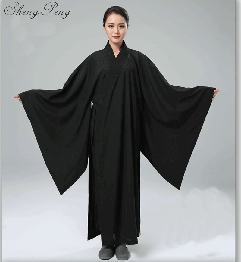 Túnicas de monje budista, ropa de monje budista para mujer, ropa de monje shaolin Q267