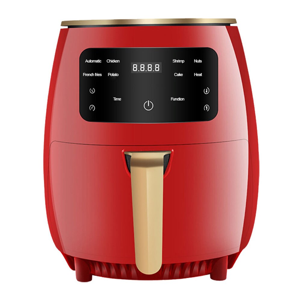220V Multifunction Air Fryer Without Oil free Health Fryer Cooker Smart Touch LCD Deep Airfryer Pizza Fryer for French fries: Red