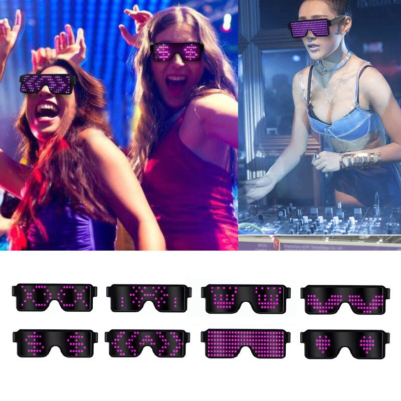 Multifunction 8 Modes Quick Flash Cool Party Led Glasses Nightclub Party Flashing Sunglasses Eyewear Neon Rave Party