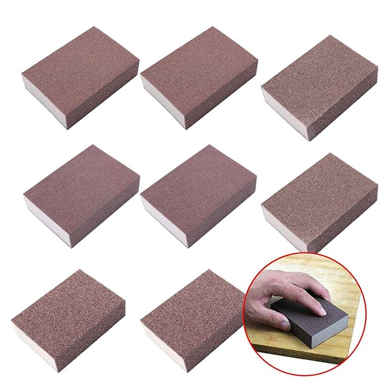 8Pack Sanding Sponges Coarse Fine Sanding Blocks In 60-220 Grits Sand Foam Sandpaper For Metal Wood Polish