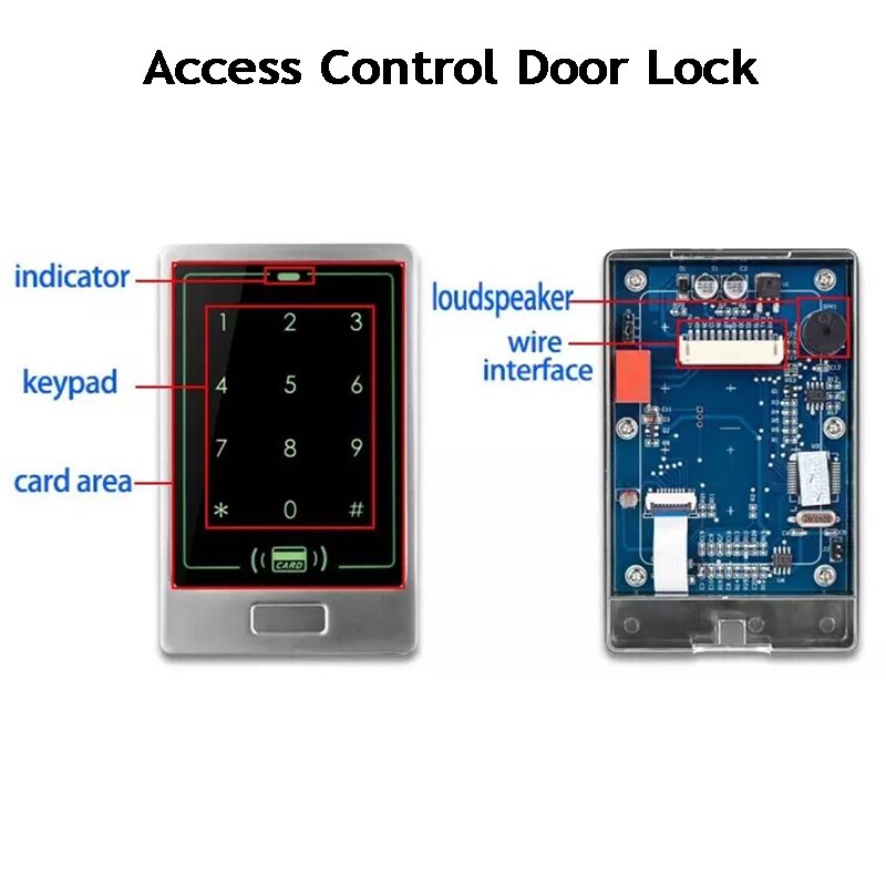 Garage/Office opener RFID Door Lock Doorbell/Keypad 125KHz Card Reader/Code Wiegand 26/34 Metal Electronic Digital Lock