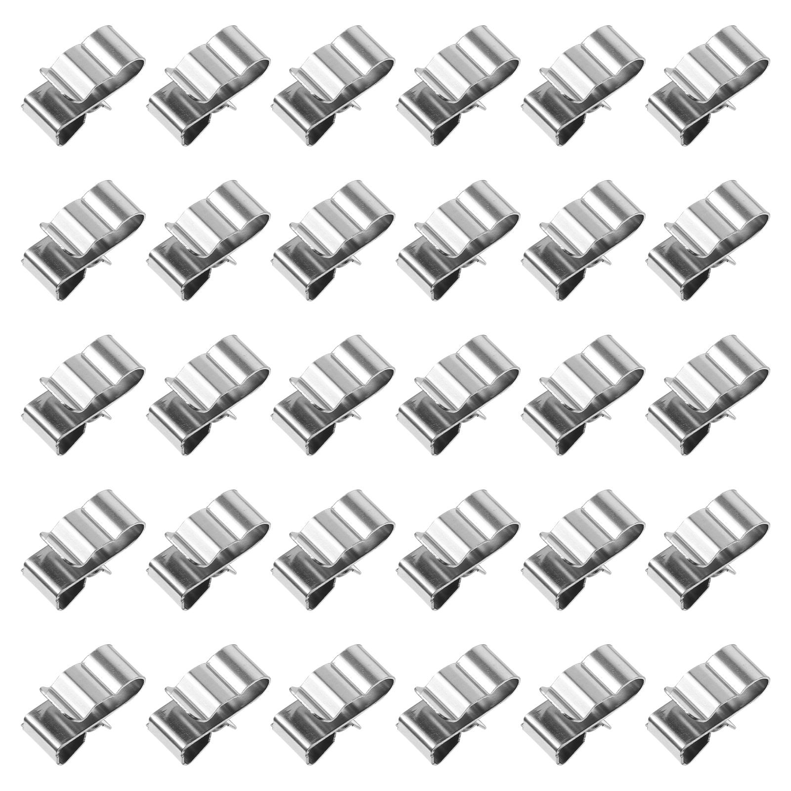 50 Pcs Stainless Trailer Frame Cable Clamp Clips Solar Panel Double-Wire Clips