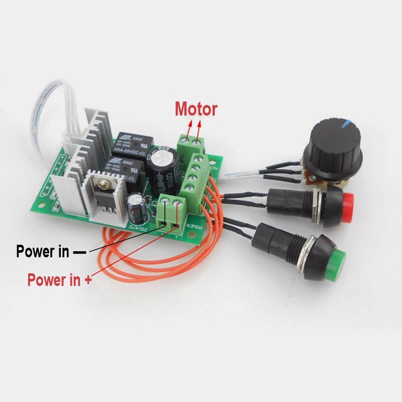 6 V/12 V/24 V 10A PWM dc motor controller zelf-reset vooruit & achteruit lineaire actuator gouverneur snelheidsregeling zelf-reset