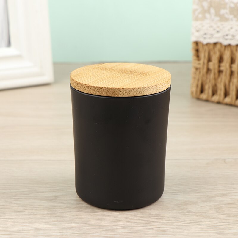 Taza de vela colorida DIY, contenedor de cera de bebida dorada, vela de vidrio, candelabro de aromaterapia, frascos de velas de feliz cumpleaños: Black