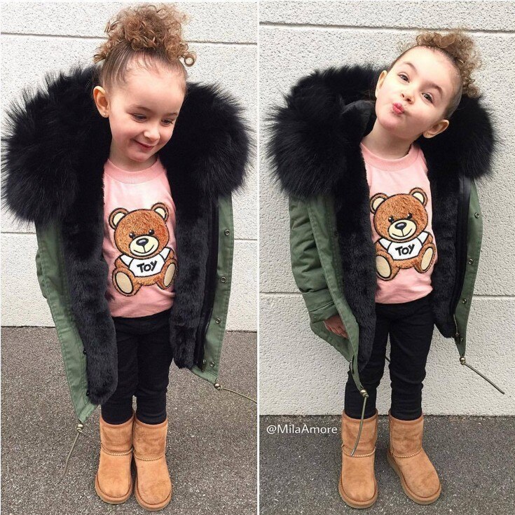 Neue Mädchen Winter Mädchen Jacken Für Jungen Mantel Mit Kapuze Faux Pelz Kinder Parkas Casual Dicke Warme Baby Kinder Kleidung Oberbekleidung