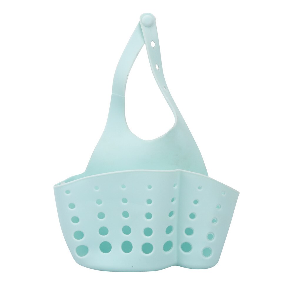 Portable Home Kitchen Hanging Drain Bag Basket Bath Storage Tool Sink Holder Escorredor Louca Soap Holder Bathroom: Blue