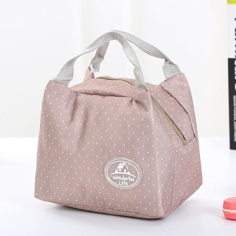 TTLIFE Cold Insulation Bag Thickening Peach Skinny Lunch Bag Ice Bag Student Portable Waterproof Lunch Box Bag: 5