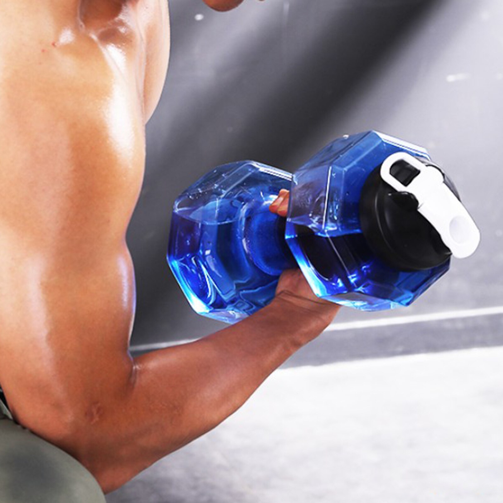 Haltères de Fitness de voyage remplis d'eau réglables femmes hommes exercice d'entraînement: 2600ml Blue