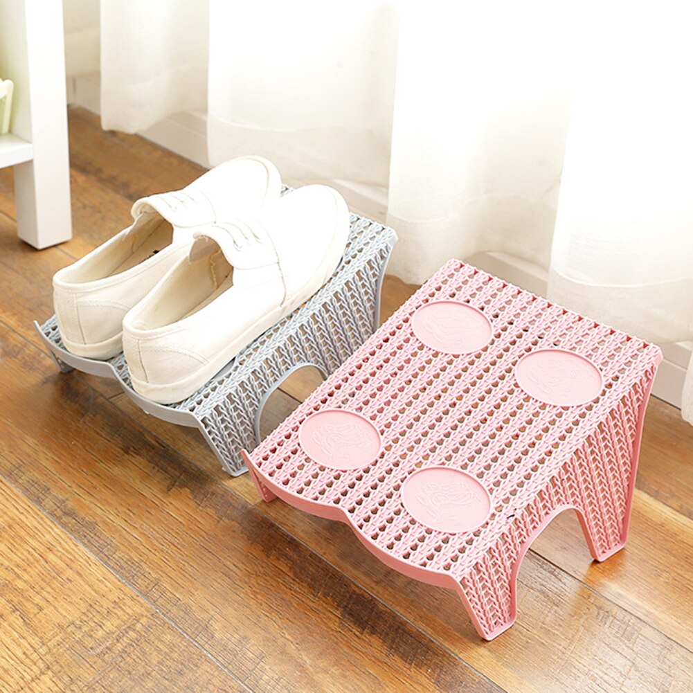 Home Shoe Racks Single Double Row Shoes Slot Stand Holder Rack Space Saver Storage Organizer