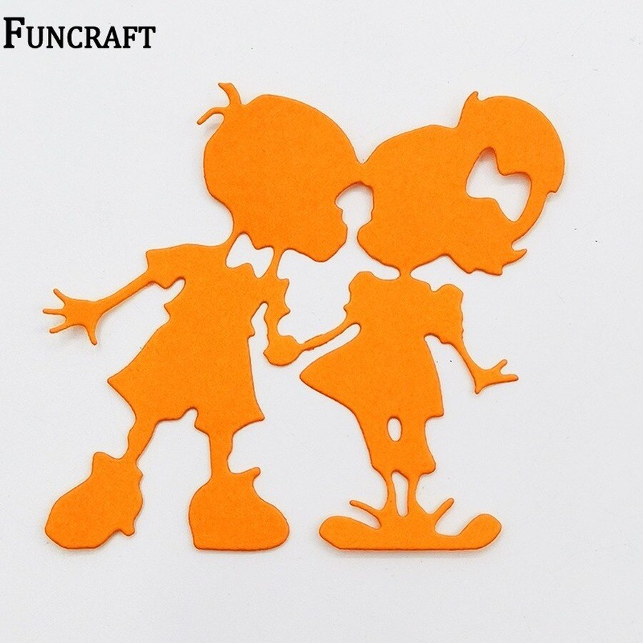 Elsker ungt par stirrer holder hender metall kutte dies kscraft kuttes for kort lage scrapbooking valentinsdag dør