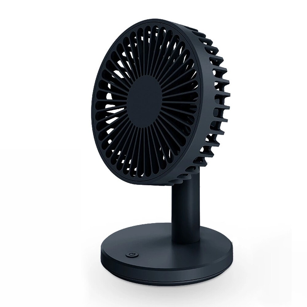 Usb uppladdningsbar skrivbordsfläkt bärbar ultratyst elektriska usb-fläktar tyst mini skrivbordsventilator fläkt för hemmet: Svart