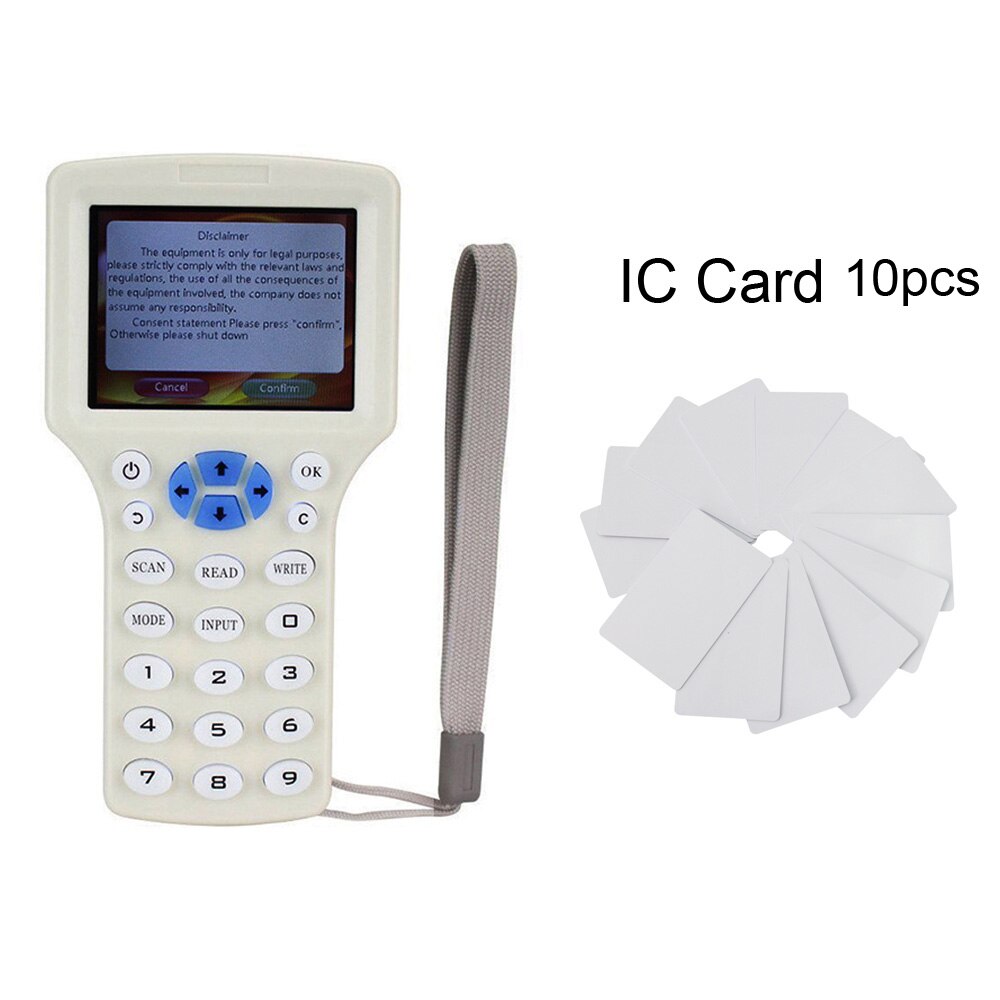 125 khz rfid smart card læser skrive nfc 13.56 mhz kopimaskine multi-frekvens læser writer kopi 13.56 mhz duplikator programmør: Forfatter 10 ic kort