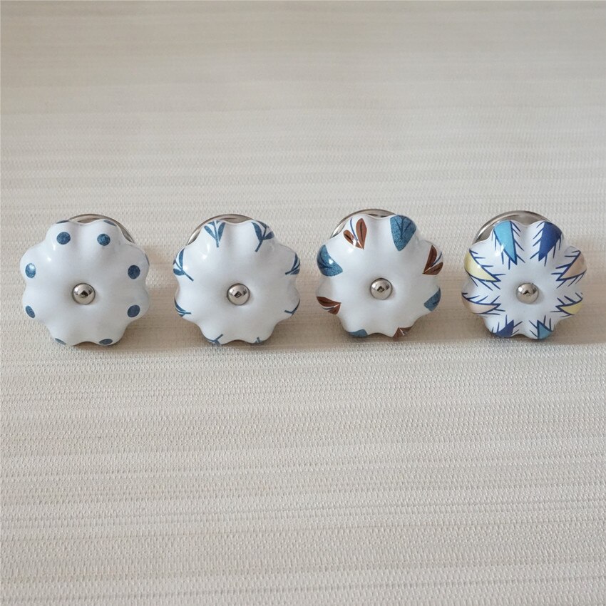 Bouton de poignée de porte de meubles bleu | Commode, boutons en céramique uniques, tire bouton de tiroir coloré armoire de cuisine, tire boutons de placard
