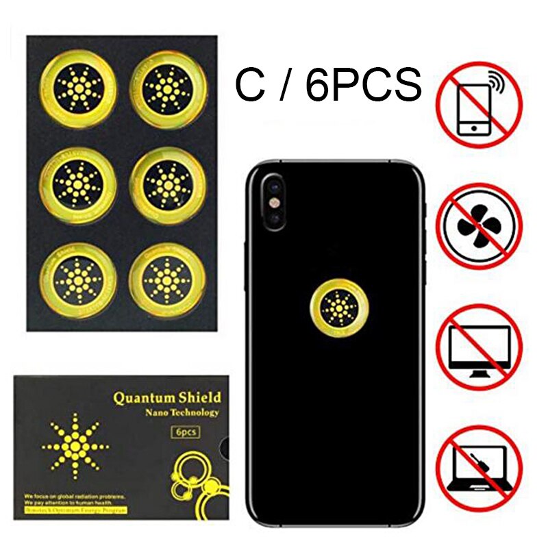 1/6/10 Pcs Radiation Shield Cell Phone Anti-Radiation Sticker Protection for Mobile Phone H-best