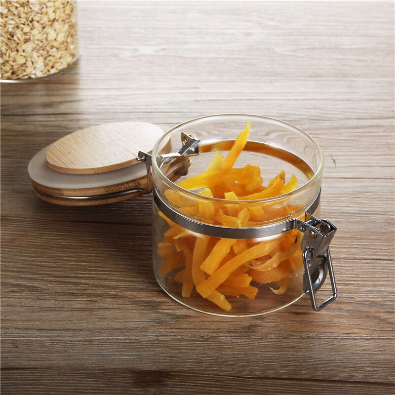 Kreative Glas Luft Engen Lebensmittel Container Gläser mit Deckel Speisekammer Veranstalter Gewürz Container Pojemniki Kuchenne Kleine Container AC50CN