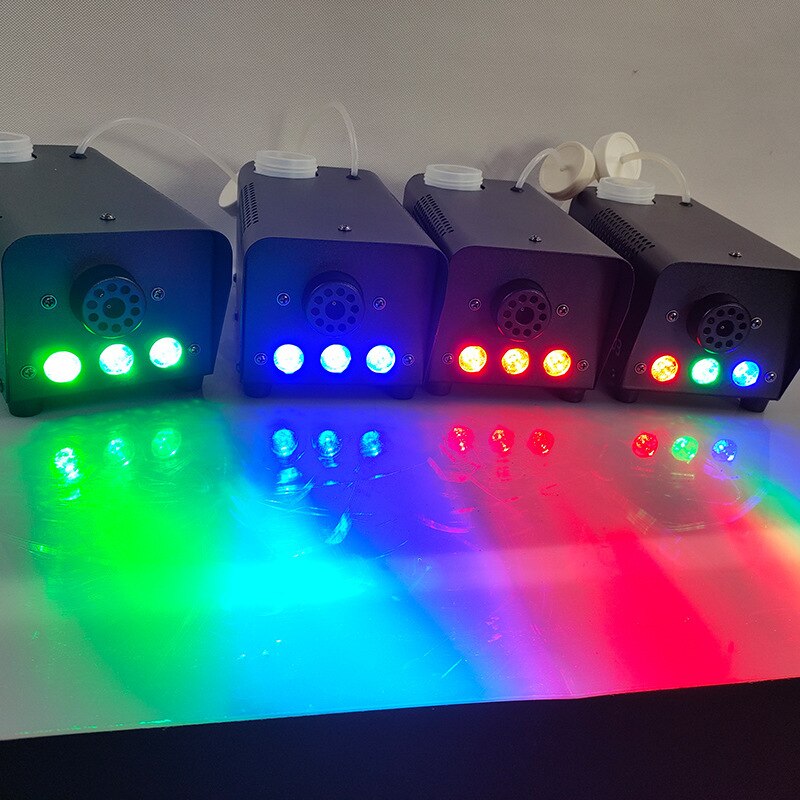 Wireless Control LED 400W Fog Smoke Machine Remote RGB Color Smoke Ejector LED DJ Party Stage Light Smoke Thrower(EU Plug)