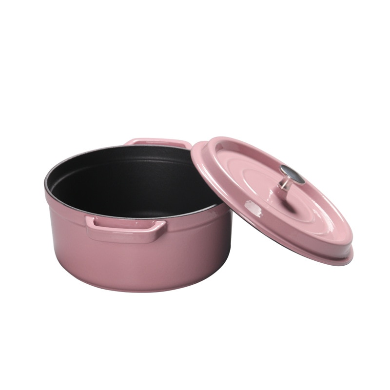 Pot en émail casserole en fonte rose rouge pot en émail 22cm24cm pot en fonte épaisse