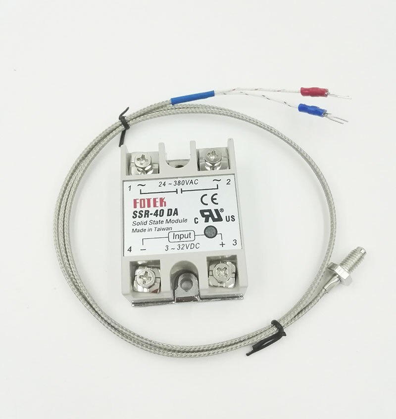 REX-C100 Digital PID Thermostat Temperature Controller digital REX-C100/ 40A SSR Relay/K Thermocouple Probe/heat sink