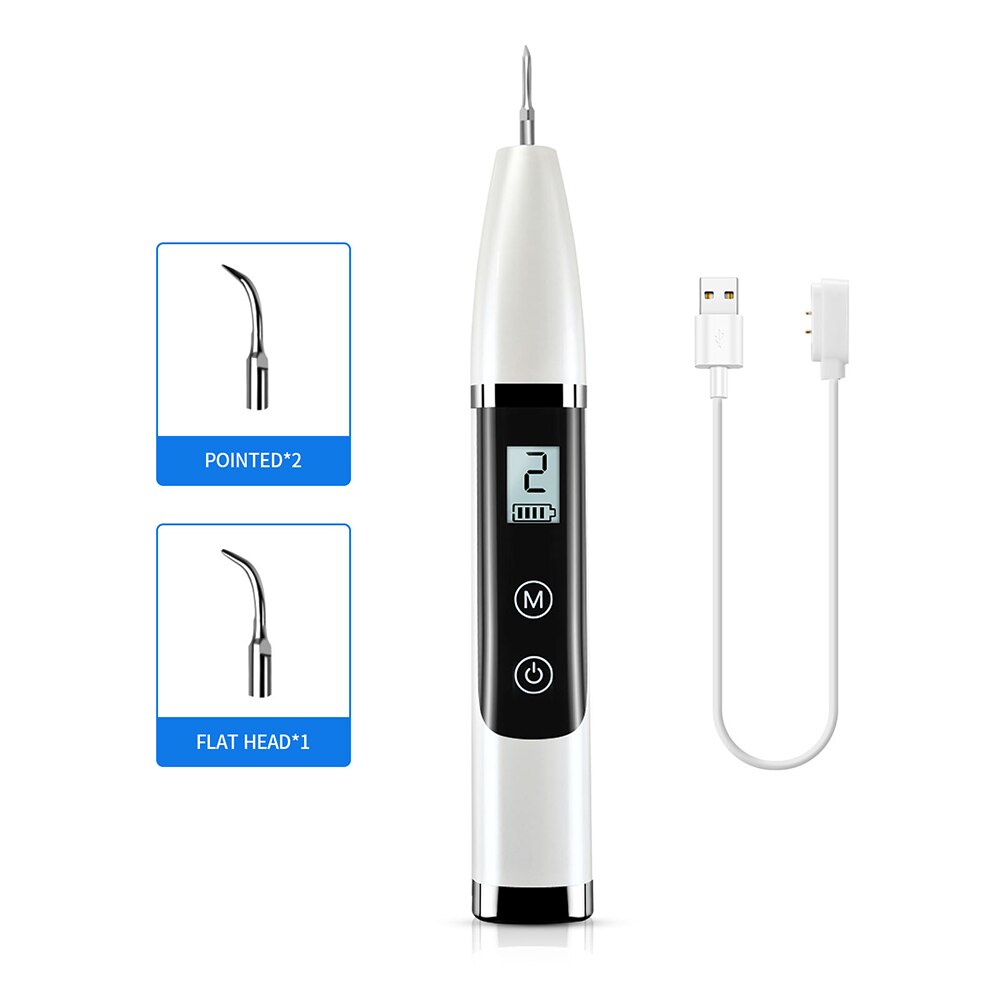 Détartreur électrique portable, anti-taches de fumée, pour la maison, ultrasonique, combat les plaques dentaires, pour des dents blanches: Touch screen 2