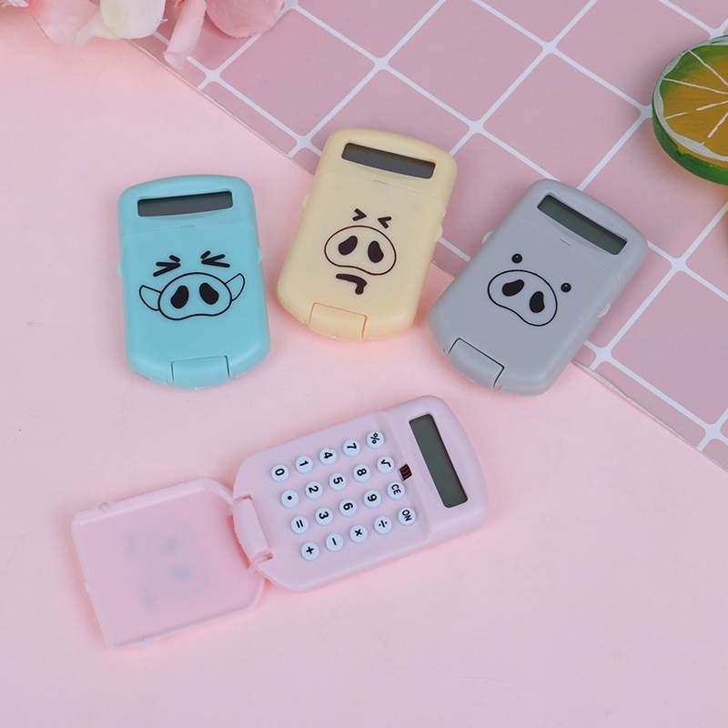 Mini Cute Pocket 8 Digits Electronic Calculator Desktop Student School Supply Portable for school student