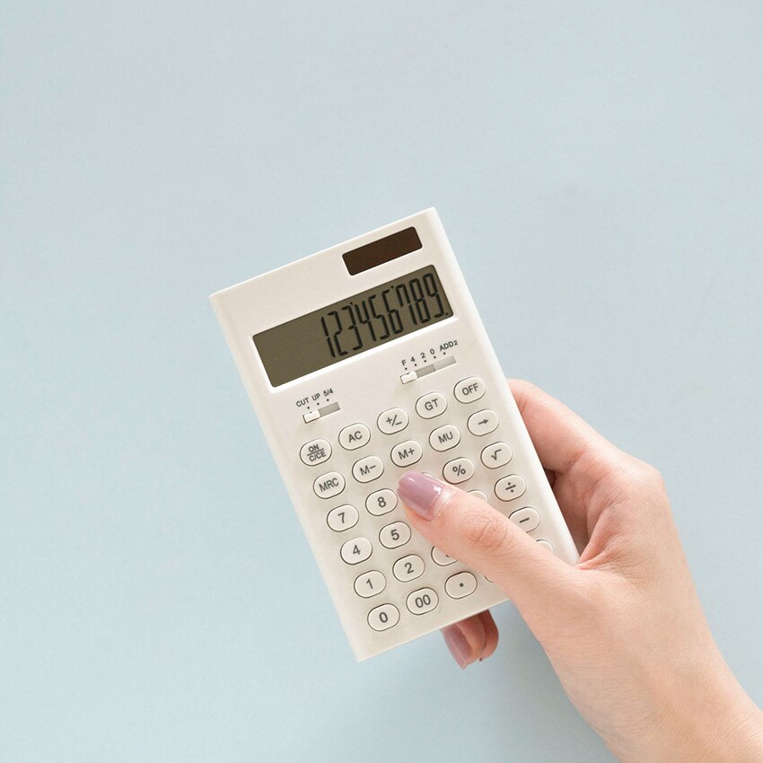 Calculadora Solar de bolsillo blanca con función Simple, calculadora de escritorio, Mini caculadora de mano para niños, escuela y oficina