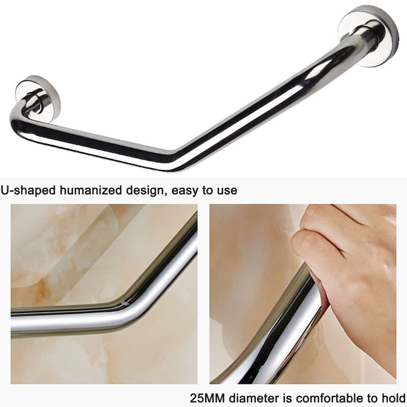 A0KE Bathroom Handrails Grab Bar Stainless Steel Handrail Shower Bathtub Handle Safety Anti Slip Handles Bathroom Accessories