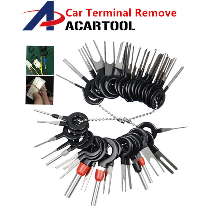 38 stk. 11 stk. 21 stk. værktøj til fjernelse af bilterminal elektrisk ledningsføring krympestik pinudtrækkersæt biler terminal reparation hånd