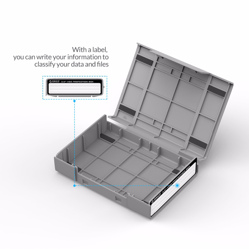 ORICO PHP-35 boîte de disque dur sac de rangement antichoc 3.5 pouces boîte de Protection de disque dur housse de Protection avec fonction étanche