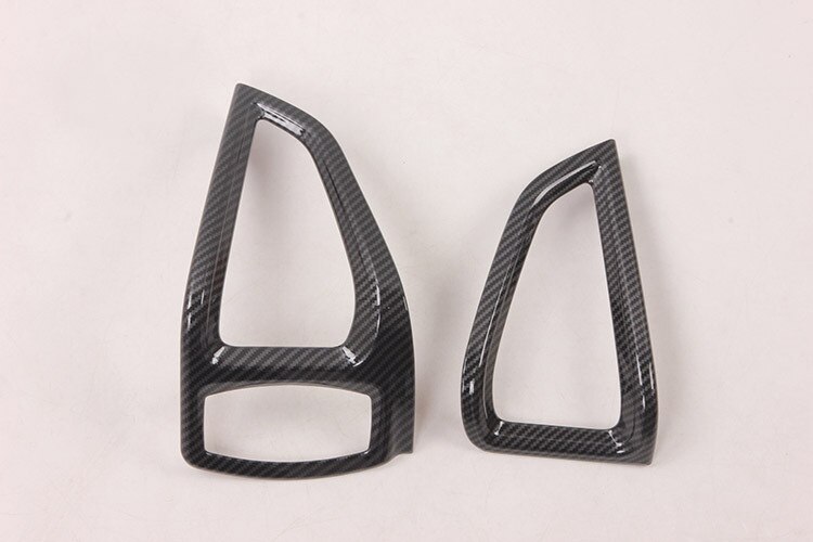 Toepasselijk Voor Ford Quanshun/Transit-Abs Black Carbon Fiber Grain Front Vent Trim