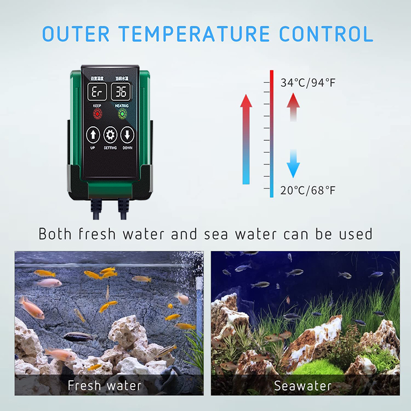 1200w Aquarium Aquarium Heizung LED-Temperatur anzeige einstellbare Wasser heizstab konstante automatische Temperatur