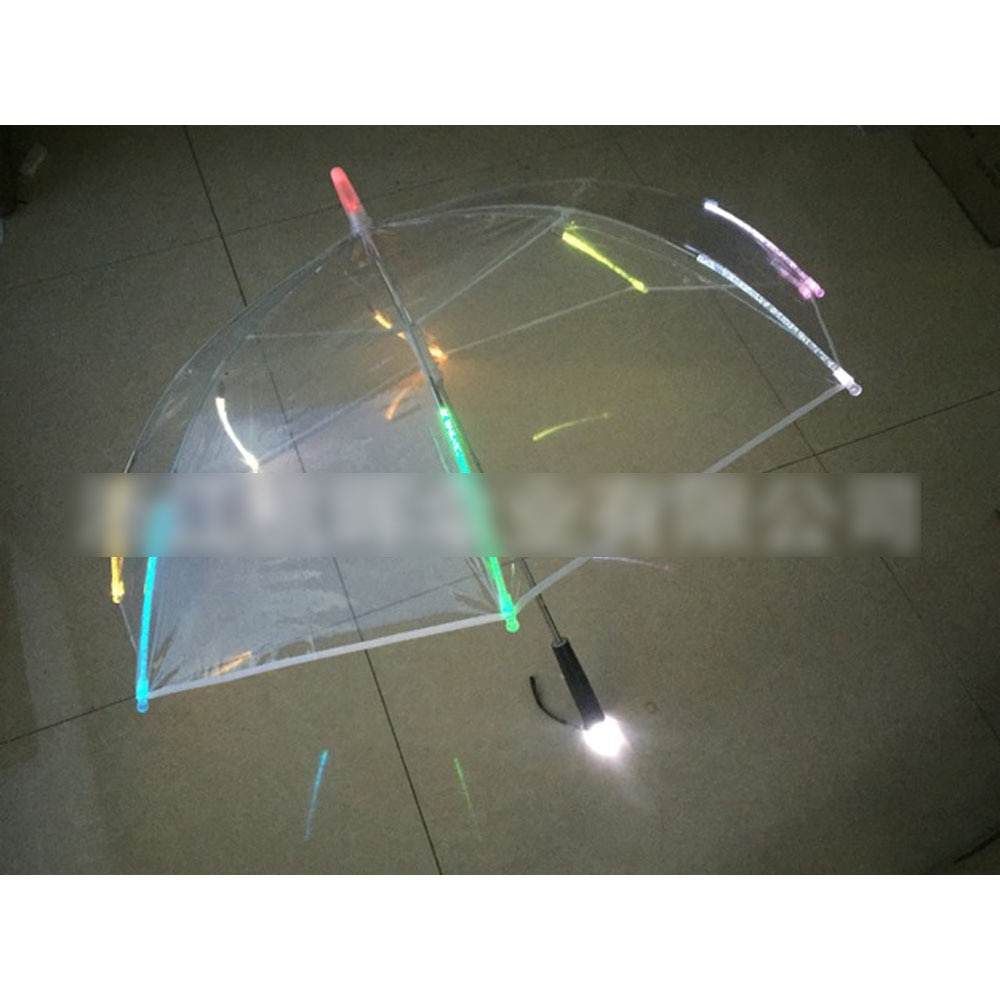 Rechte Paraplu Parasol 8 Rib Licht up Blade Runner Stijl Veranderende Kleur LED Paraplu met Zaklamp Transparante Handvat