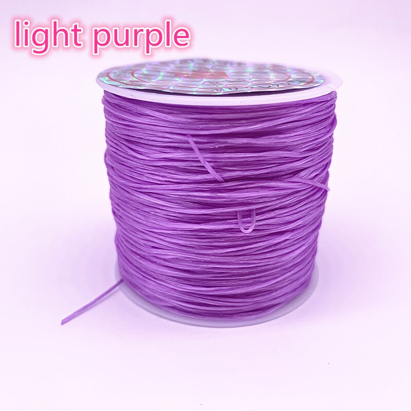 50M/Roll Flexible Elastic Crystal Line Rope Cord For Jewelry Making Beading Bracelet Wire Fishing Thread Rope Color U Pick: light purple