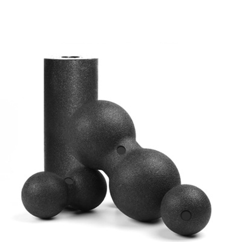 Rodillo de bloque de espuma para Yoga, juego de pelota de cacahuete negra para deportes de ocio, Bola de masaje de acupuntura, Bola de Fascia para relajarse, todo el cuerpo