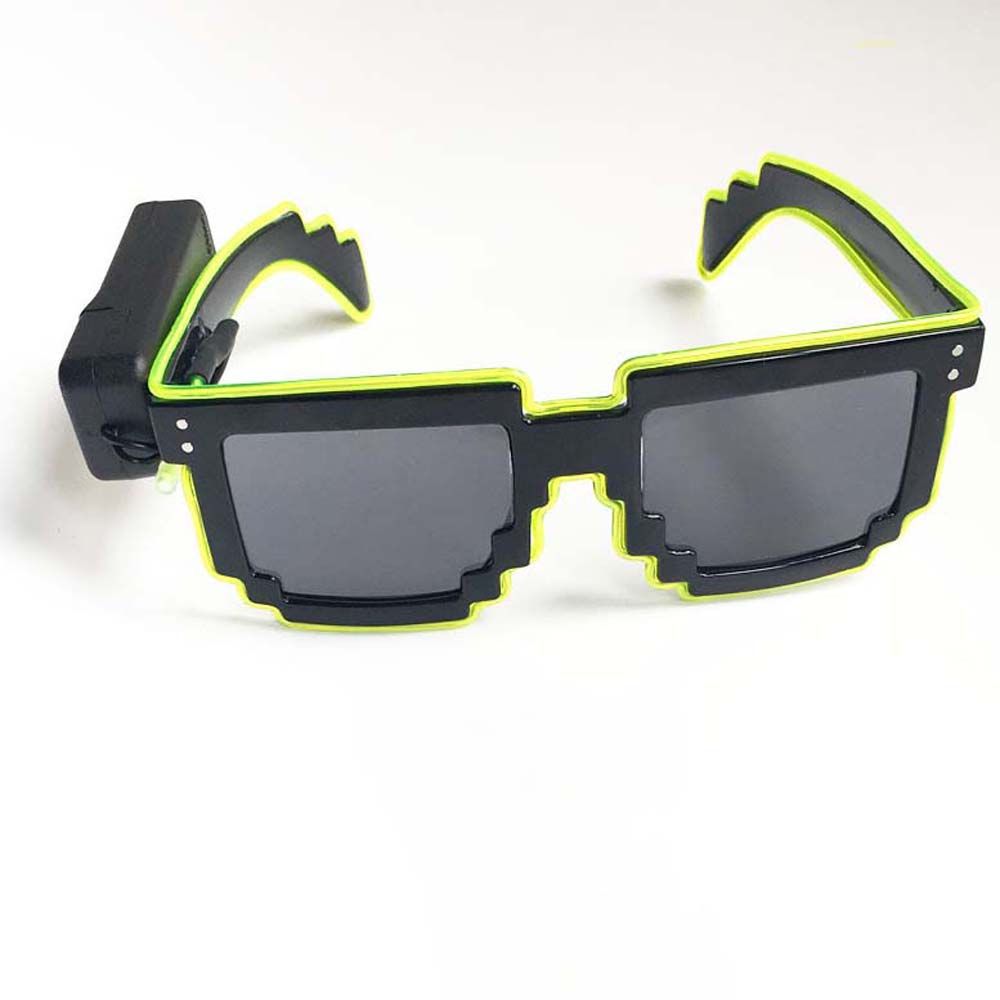 Fournitures de fête lunettes d'Halloween lunettes lumineuses clignotantes LED lunettes lumineuses lunettes de soleil lunettes en mosaïque lunettes lumineuses LED