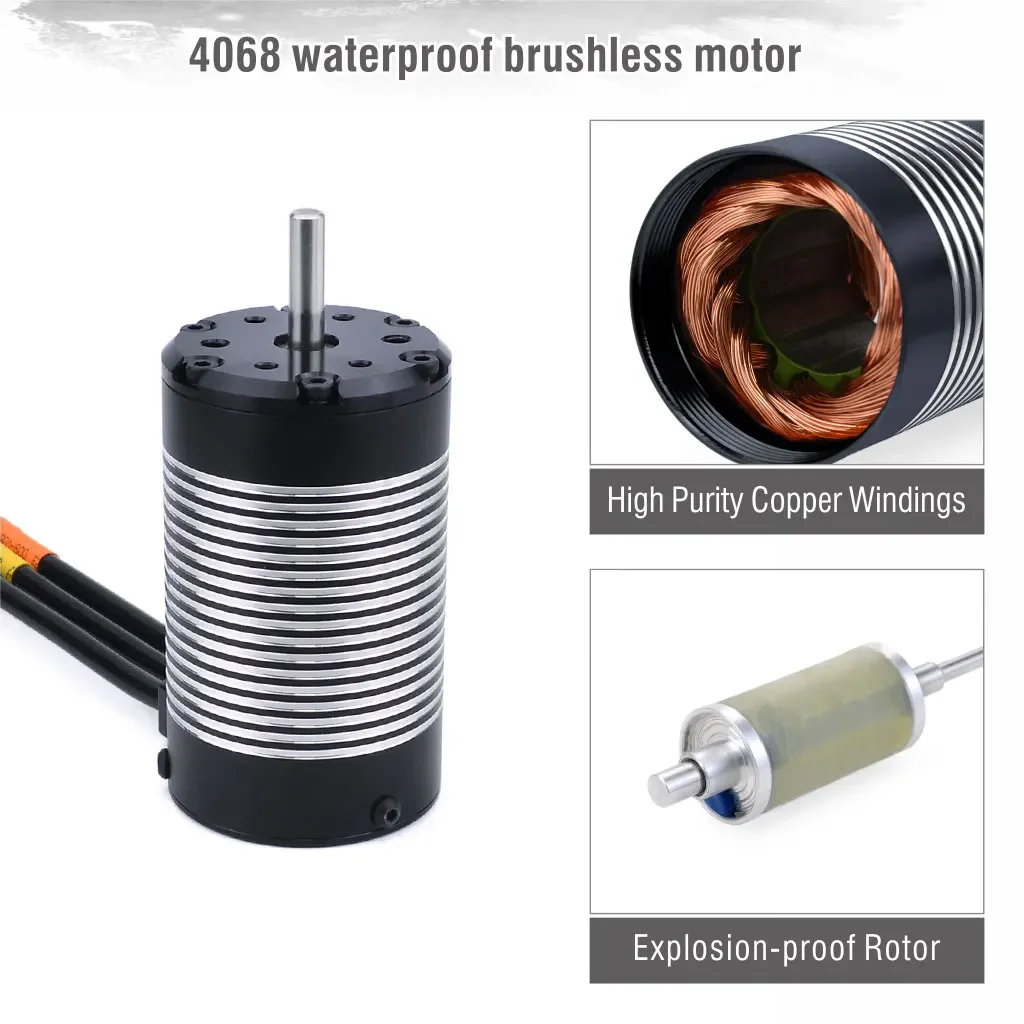 ROCKET-RC F540 2845 3650 3660 3665 3670 3674 4068 Waterproof Brushless Motor for 1/10 1/12 RC Car Model WLtoys 12428 10428 WPL