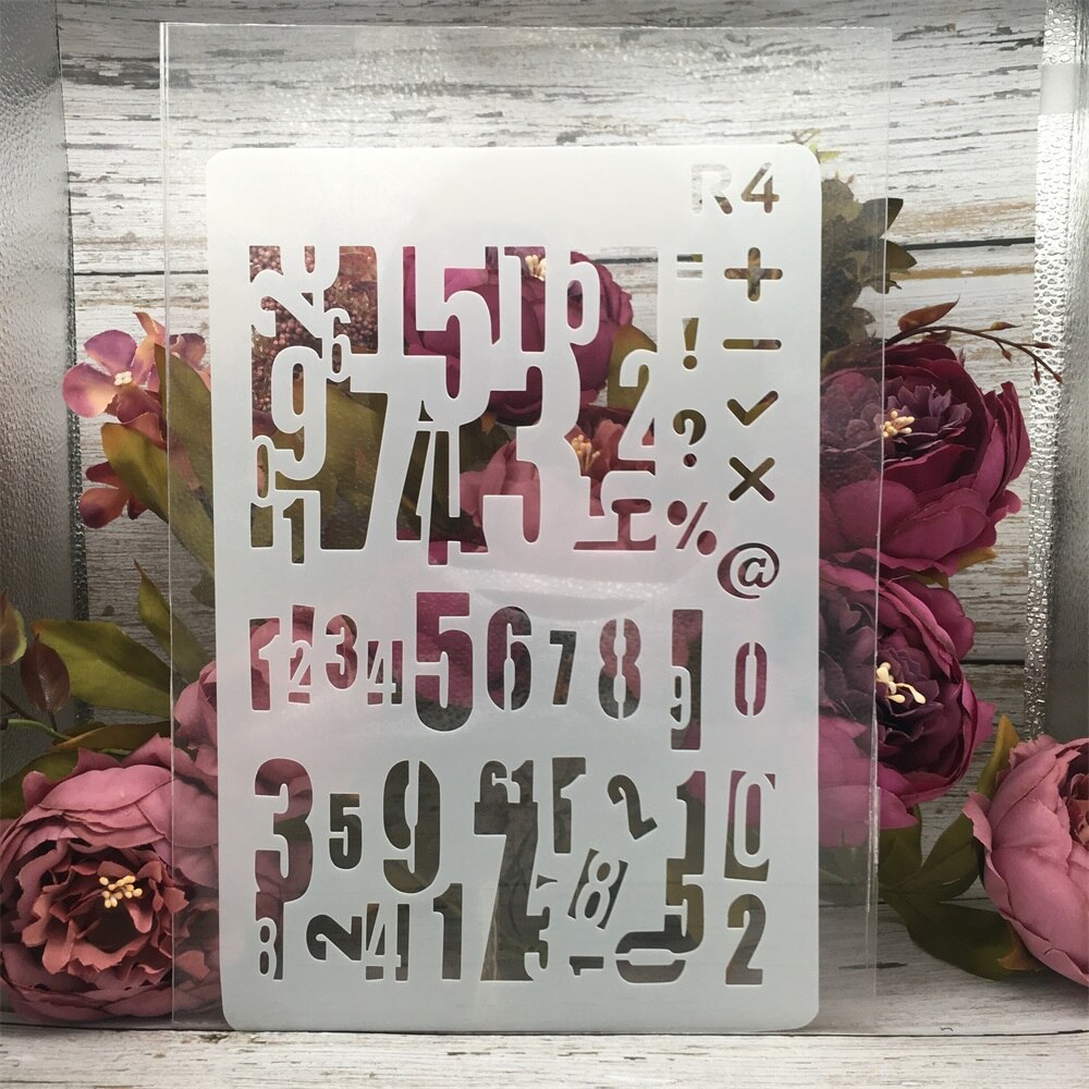 1Pcs 26*17cm Alphabet Letters 12 DIY Craft Layering Stencils Painting Scrapbooking Stamping Embossing Decor Card Template: r4