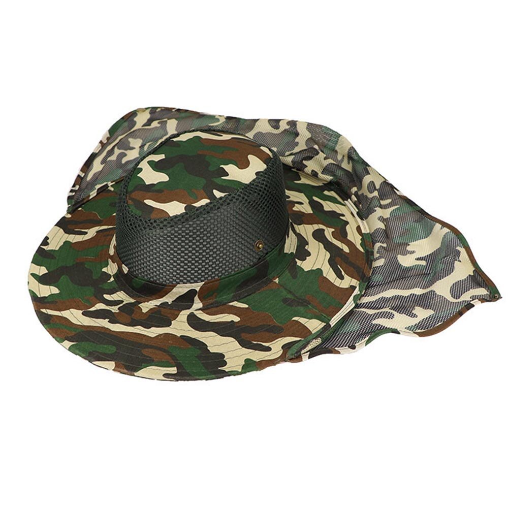 Outdoor Vissen Hoed Brede Rand Ademend Mesh Strand Hoeden Camouflage Zon Uv-bescherming Schaduw Hoed Voor Mannen Vrouwen Hoeden: Lavendel