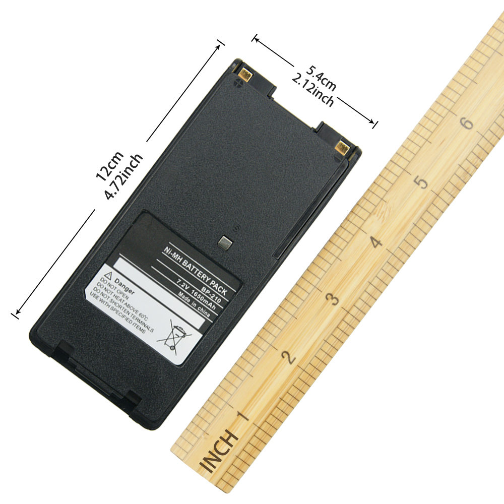 Batteria radio bidirezionale sostitutiva da 1650 mAh BP-209 BP-210 BP-222 BP-209N BP-210N BP-222N per radio ICOM IC-F11 IC-F21 IC-V8