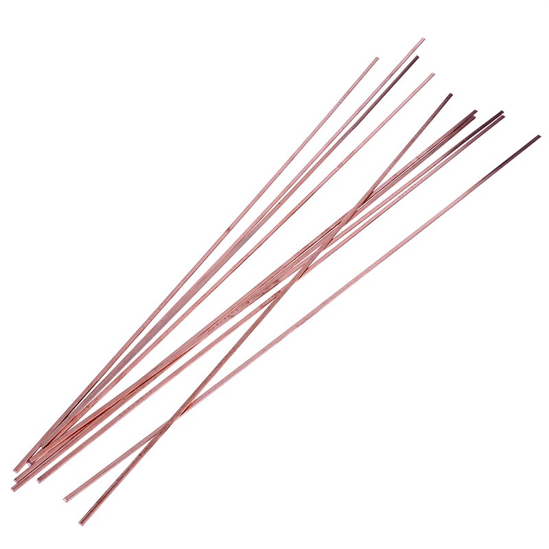 10Pcs Low Temperature Flat Soldering Rods For Welding Brazing Repair Copper Electrode 3x1.3x400mm