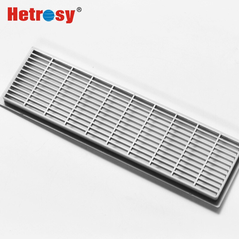 Hetrosy hardware plast rektangulær udluftning abs ventilator gitter dæksel ventilation til møbler åbent hul 6 x 22cm