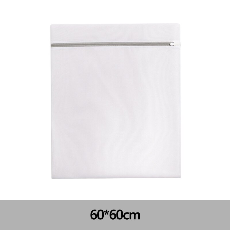 Zipper Mesh Laundry Bag Polyester Laundry Wash Bags Coarse Net Laundry Basket Laundry Bags for Washing Machines Mesh Bra Bag: 60 60cm