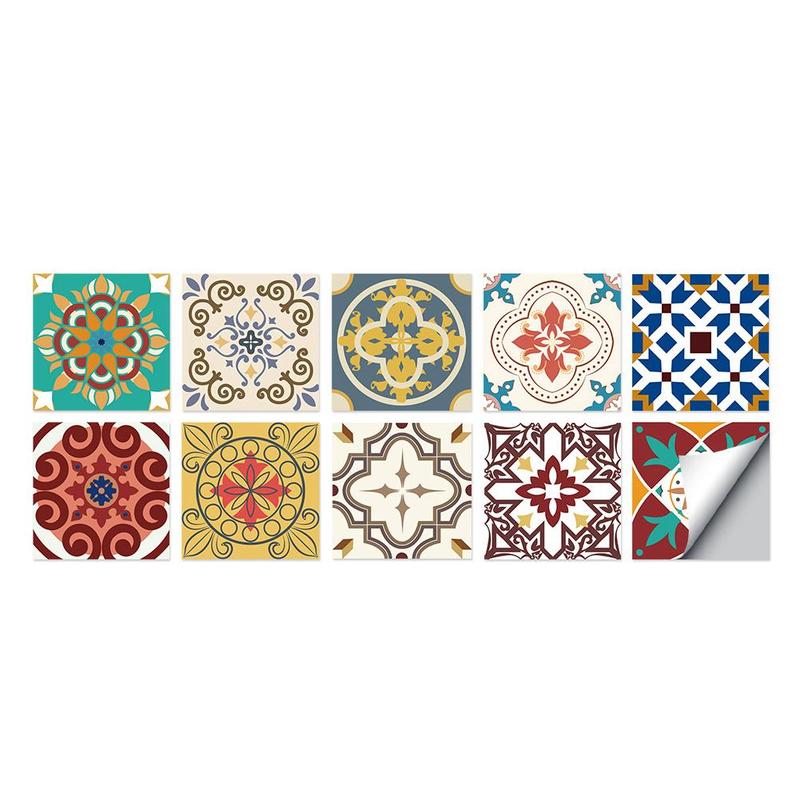 15*15cm keuken olie- en waterdicht badkamer sticker trap stereo meubel sticker keramische tegel sticker decoratie wa  h6 m 1: B