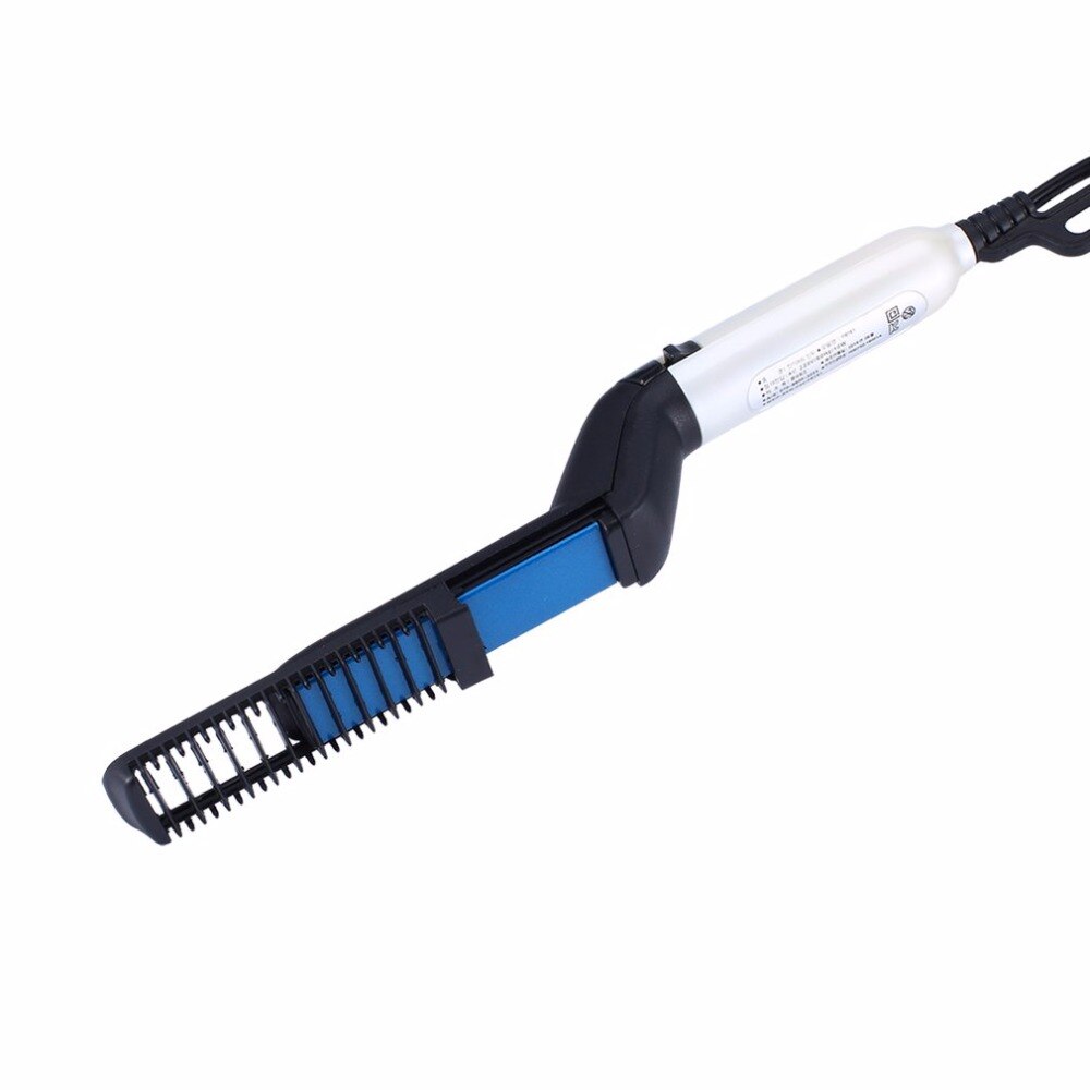 Peinador rápido multifuncional para hombre, peine cepillo de pelo eléctrico, alisador de barba, peine Alisador, rizador de pelo