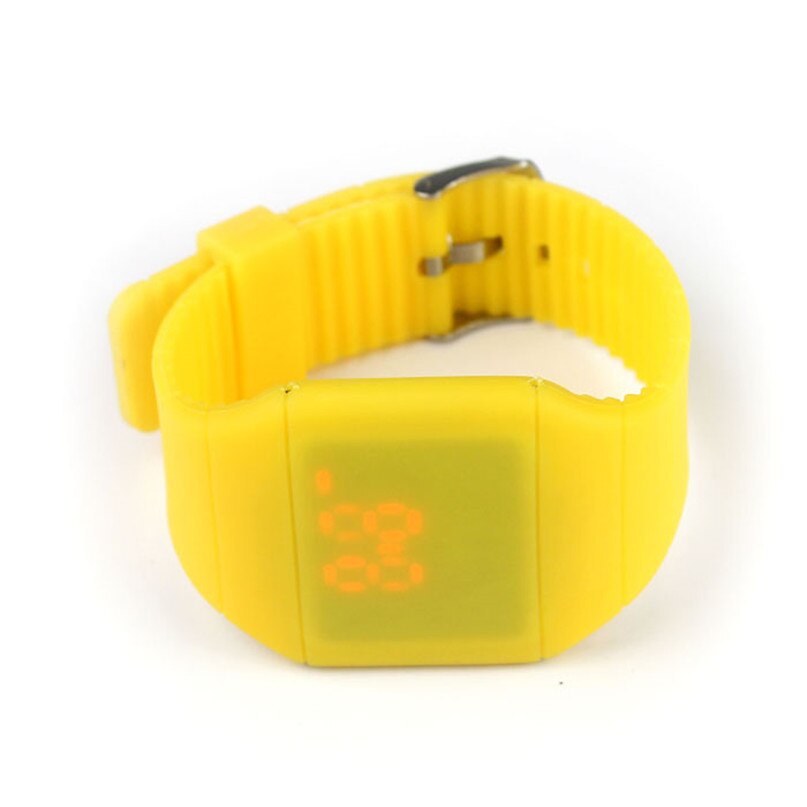 Waterproof Mens Womens Digital LED Touch Sports Silicone Bracelet Wrist Watch eleven colors#4A24FN